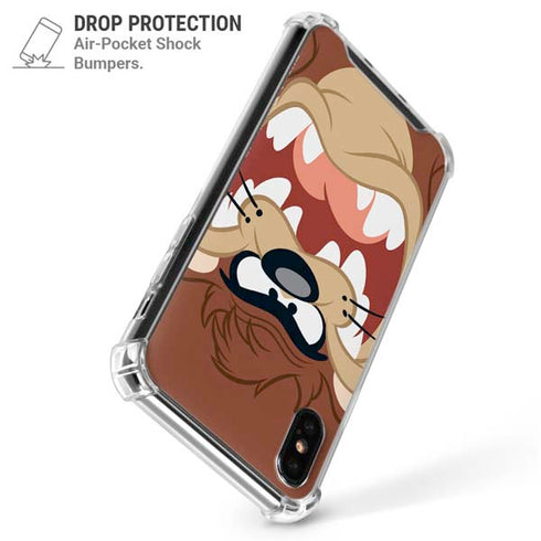 Looney Tunes Tasmanian Devil Up Close iPhone XS Max Clear Case